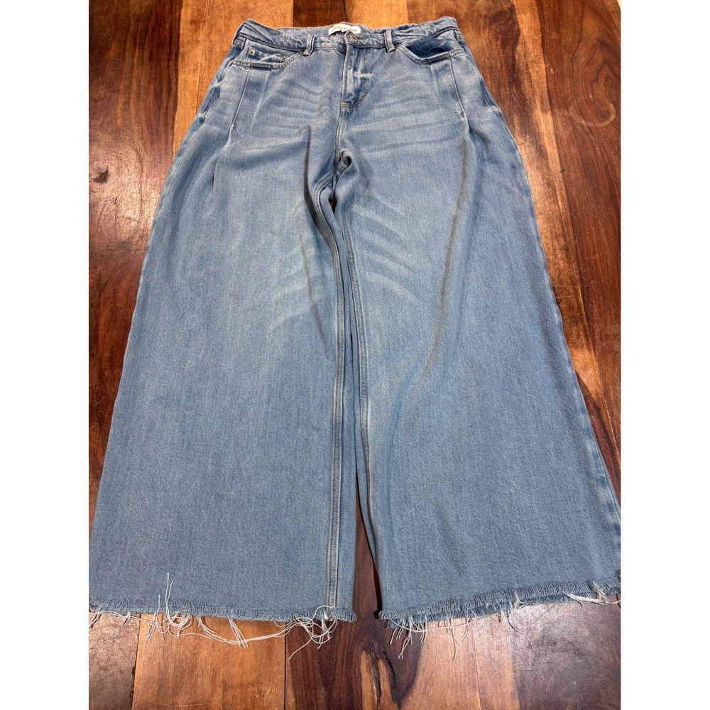 LUCKY BRAND Palazzo wide leg jeans women 10/30 high rise lyocell ecovera viscose